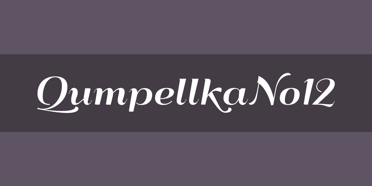 Шрифт QumpellkaNo12